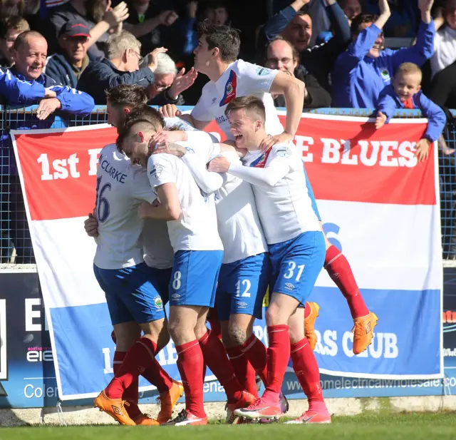 Linfield beat Coleraine 5-1 last month on their way to a first league title since 2012