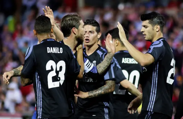 Alvaro Morata celebrates