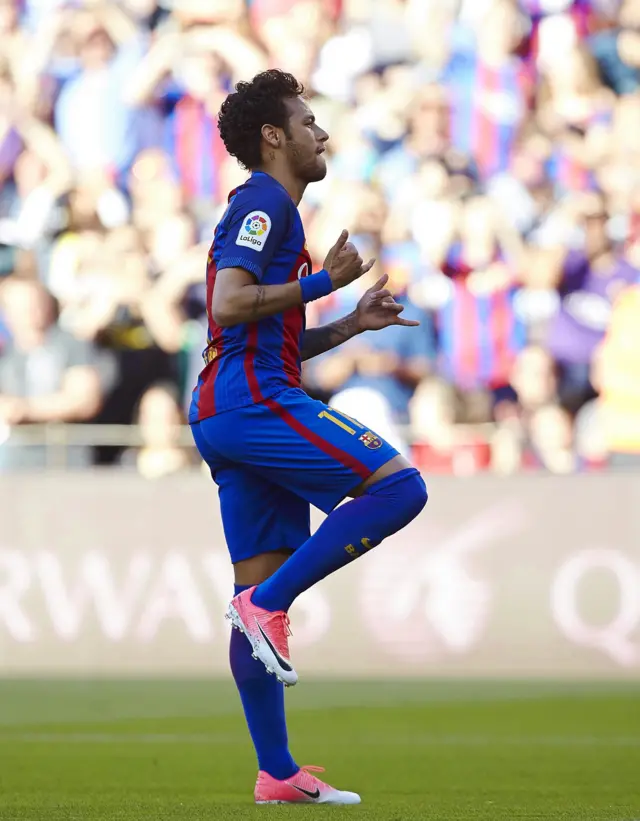 Neymar celebrates