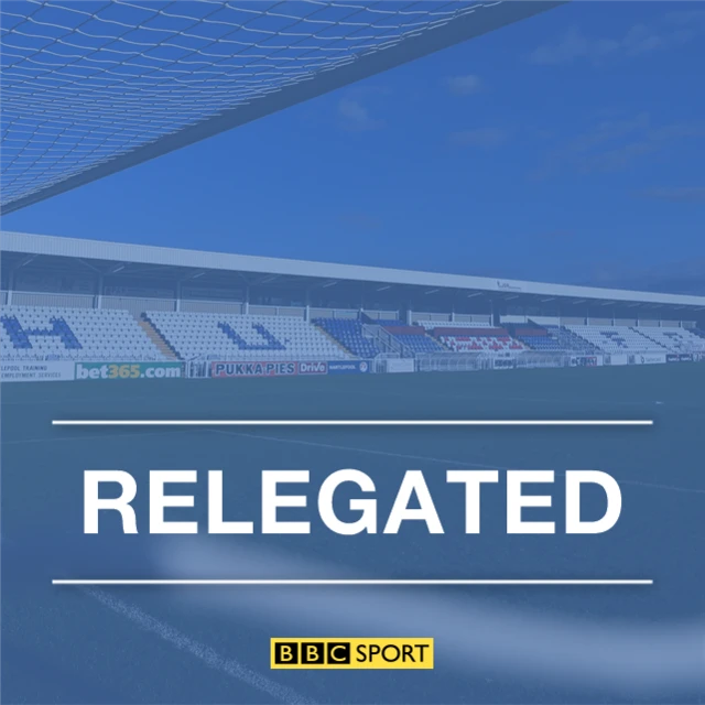 Hartlepool relegated