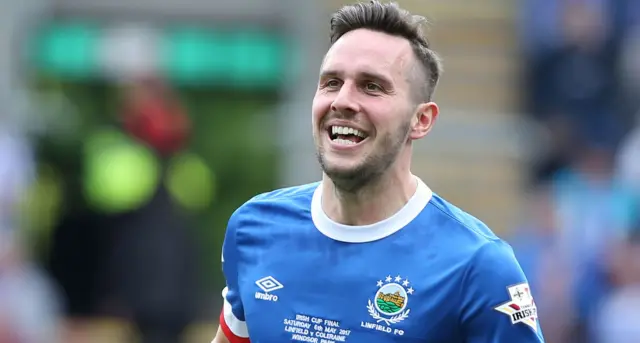 Linfield hat-trick hero Andrew Waterworth