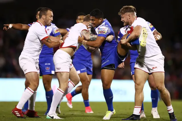 England tackle Samoa's Anthony Milford