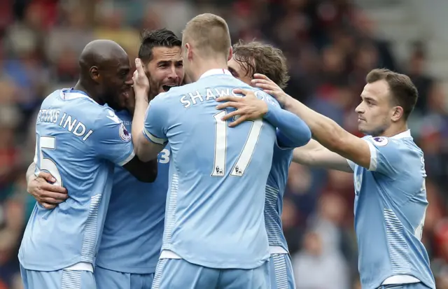 Stoke players celebrate