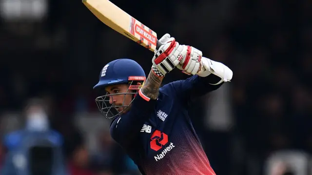 Alex Hales plays a cover drive