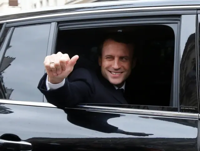 Emmanuel Macron, head of the political movement En Marche !, or Onwards !, and candidate for the 2017 presidential election