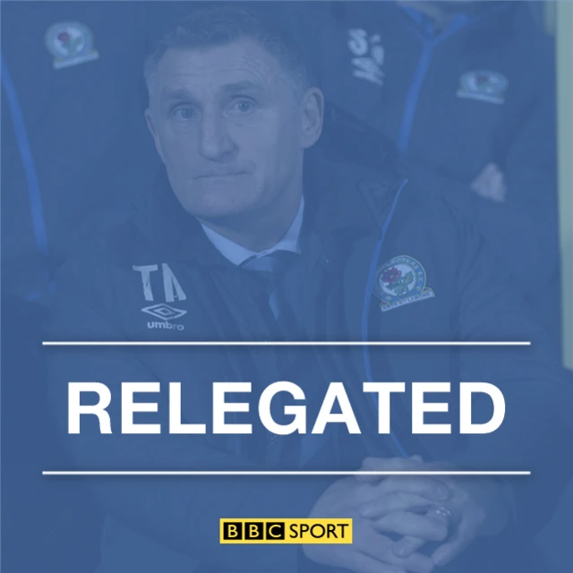 Blackburn relegated