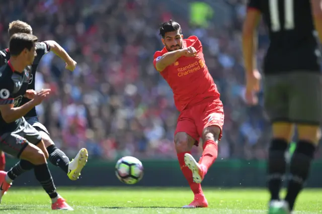 Emre Can takes a shot