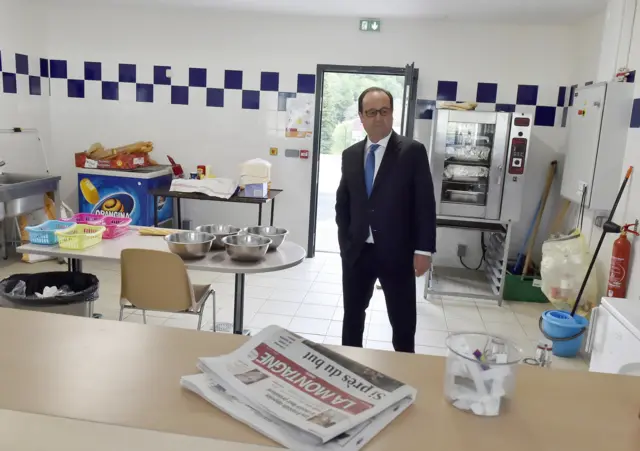 François Hollande after voting in Tulle, central France, 7 May