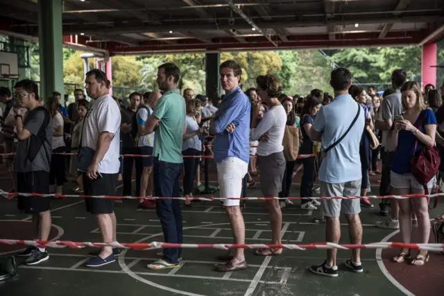 French people voting in Hong Kong