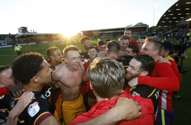 Bradford players celebrate