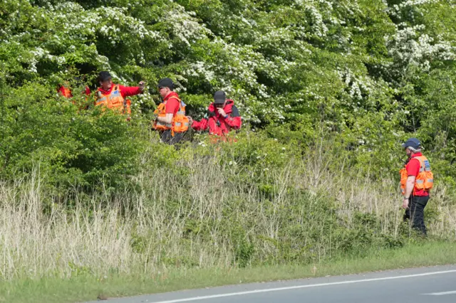 Search teams after a crash