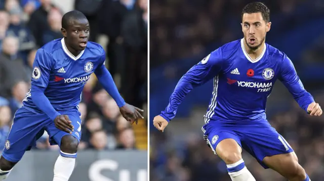 N'Golo Kante and Eden Hazard