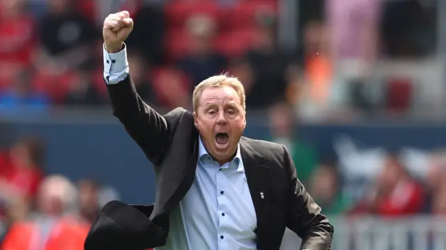 Harry Redknapp celebrating Blues staing in the Championship