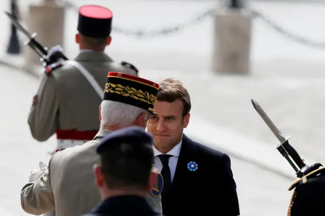 Macron at Arc de Triomphe