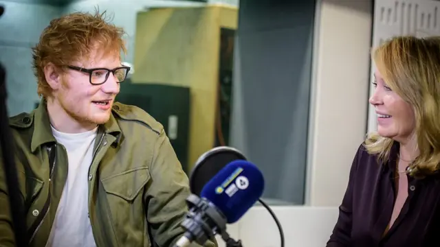 Ed Sheeran with Kirsty Young