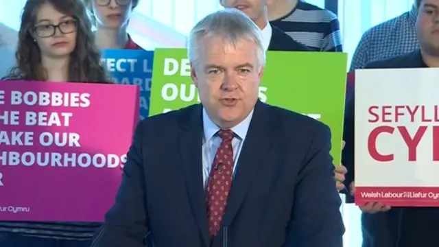 Carwyn Jones at 2017 Welsh Labour campaign launch