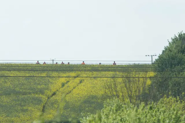 Search teams after a crash