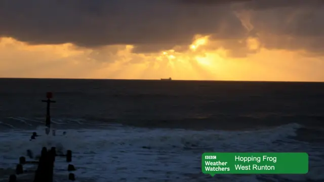 Sun rise over the North Sea