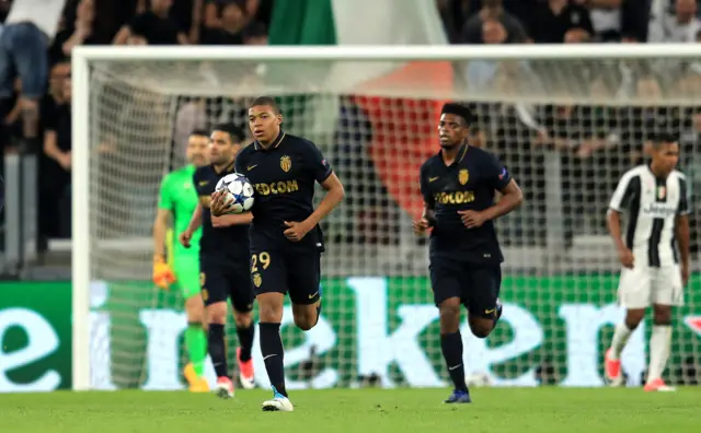 Monaco's Mbappe scores a consolation goal