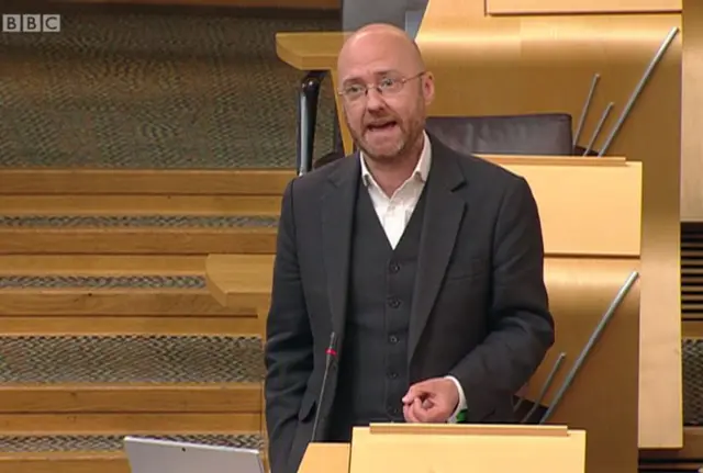 Scottish Green Party co-convener Patrick Harvie