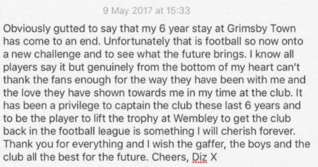 Craig Disley twitter post