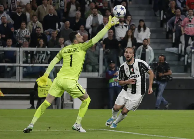 Gonzalo Higuain misses a great chance