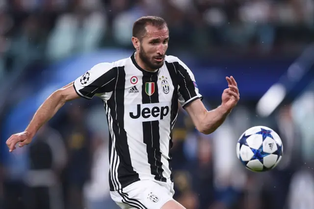 Chiellini of Juventus goes forward