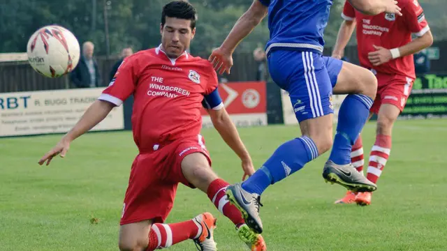 Kem Izzet in action for Needham Market