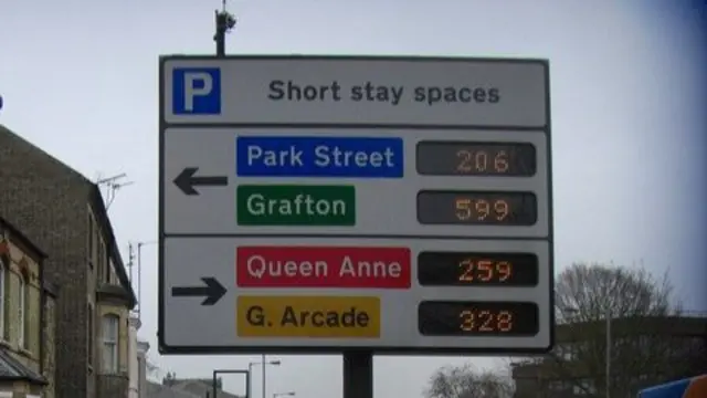 Cambridge car park sign