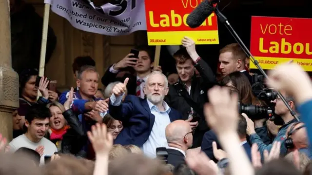 Jeremy Corbyn campaigning