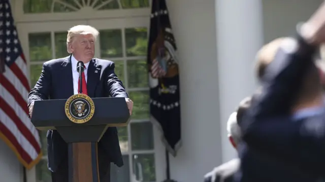 Trump in the Rose Garden