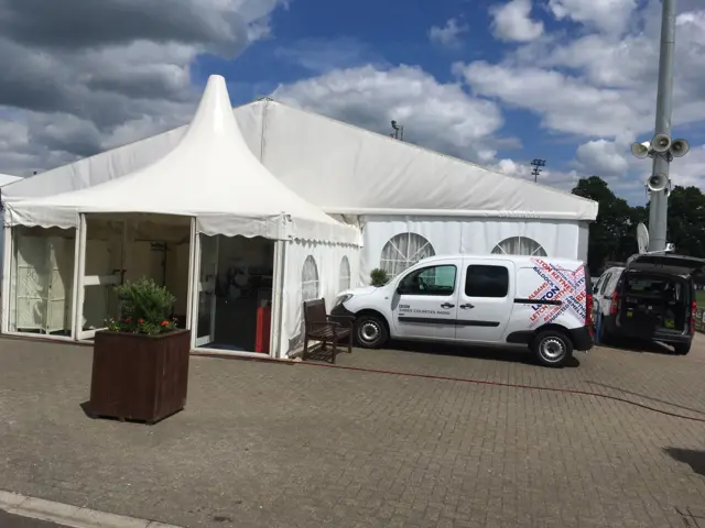 Broadcasters turn up ready for the debate at Bedford Rugby Club