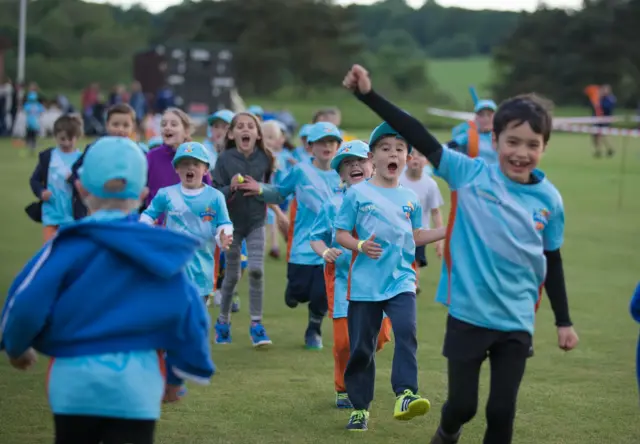 Children taking part in an All Stars Cricket session at Cuckfield CC