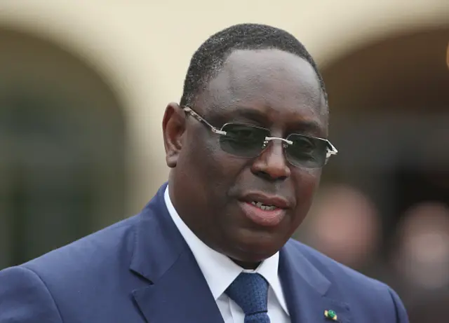 Senegalese President Macky Sall attends the Outreach program on the second day of the summit of G7 nations at Schloss Elmau on June 8, 2015 near Garmisch-Partenkirchen, Germany.