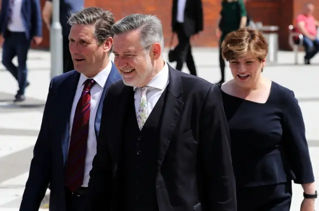 Sir Keir Starmer, Barry Gardiner and Emily Thornberry