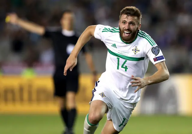 Leeds United's Stuart Dallas scored Northern Ireland's winner in Baku