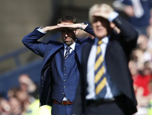 England manager Gareth Southgate and Scotland counterpart Gordon Strachan