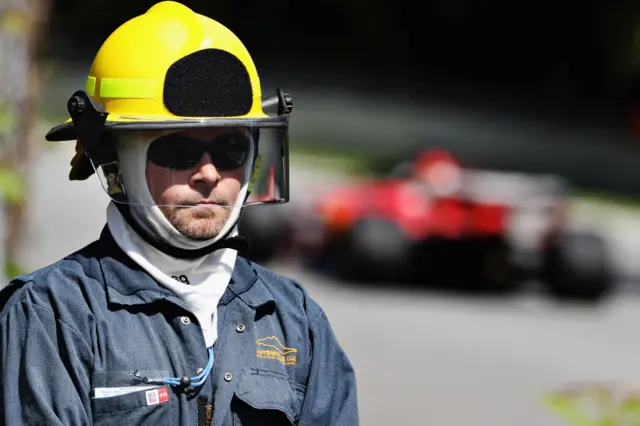 A marshal at the Canadian GP