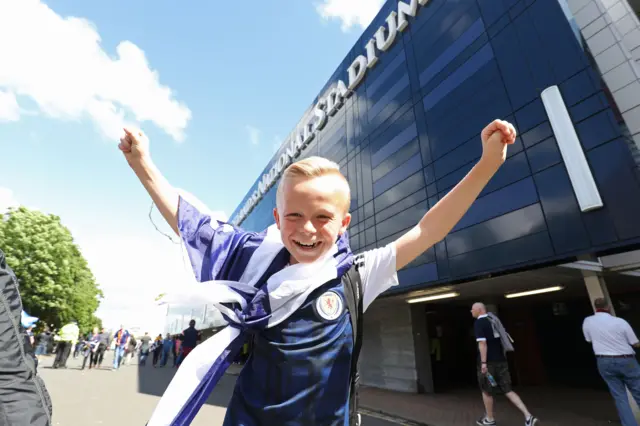 A young Scotland supporter