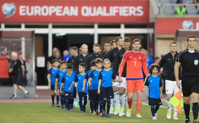 Northern Ireland players walk out