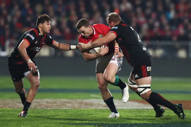 George North of the Lions in action