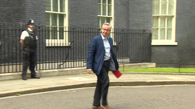 Michael Gove leaving Downing Street, 11 June 2017