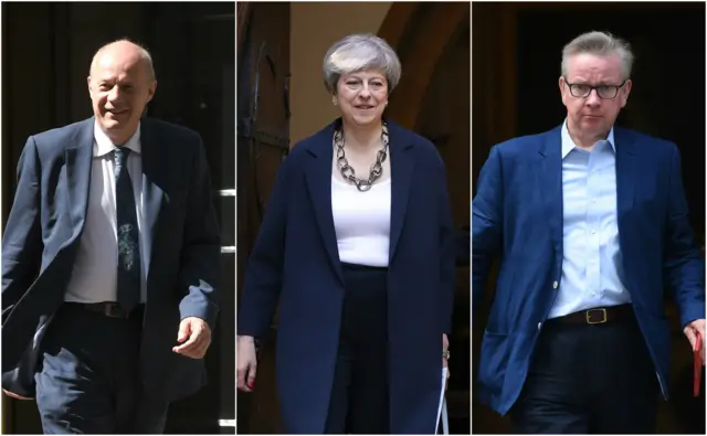 Damian Green, Theresa May and Michael Gove