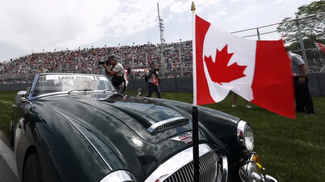 Lance Stroll's car for the driver's parade