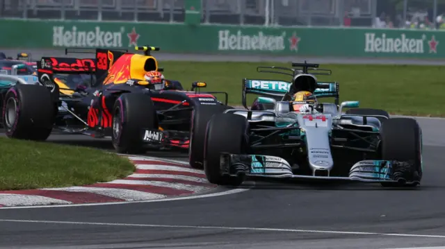 Lewis Hamilton and Max Verstappen