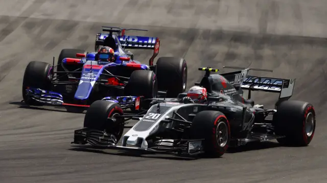 Daniil Kvyat and Kevin Magnussen