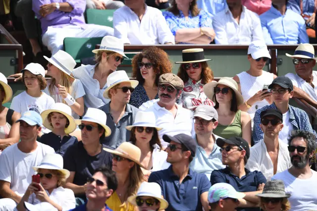 Spectators at the French Open