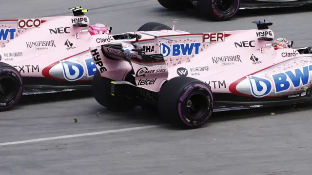 Sergio Perez and Esteban Ocon