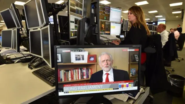 Traders at ETX Capital in London were at work as markets opened after the election