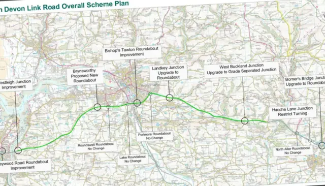 North Devon Link Road plans. Pic: Devon County Council